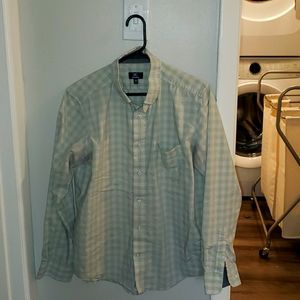 George brand Medium (38 - 40) mint green/white striped button up.